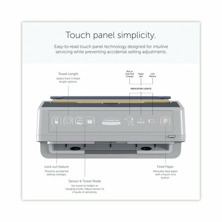 Kimberly-Clark Professional ICON Automatic Roll Towel Dispenser, 20.12 x 16.37 x 13.5, Ebony Woodgrain 58750